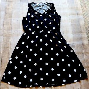 Old Navy Black Polka Dot Dress -  size medium